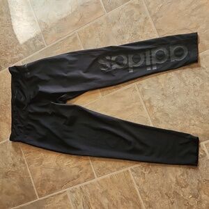 All black adidas leggings womens size large
